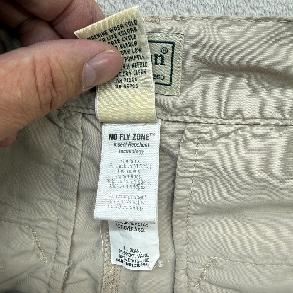 Women's Convertible Beige Zip-Off Pants - Picture 10 of 12